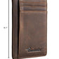 Travelambo Slim Wallet Front Pocket Minimalist Leather RFID Blocking Medium Size