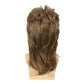 Baruisi Mens Mullet Wig 70s 80s Halloween Cosplay Costume Wigs for Fancy Dress,Light Brown
