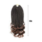 Hair Bungees Fiber Crochet Hair With Three Braids Wrapped Around The Tail Box Braids Curly Ends Horsetail Wig Hair Bundles with Frontal per Plucked (Brown, One Size)