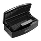 Gusnilo Nail Tool Sterilizer Box Plastic Disinfectant Container Barbicide Disinfectant Tray for Nail Tools, Tweezers, Hair Salon, Spa and Trimmer Manicure Equipment (Clear Lid, black)