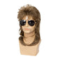 Baruisi Mens Mullet Wig 70s 80s Halloween Cosplay Costume Wigs for Fancy Dress,Light Brown