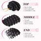 Curly Braiding Hair #1B Natural Black 2PCS 24Inch Ocean Wave Crochet Hair for Black Women Curly Crochet Hair for Boho Braids(24inch,2pack)