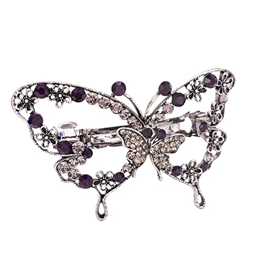 Fashionable Rhinestones Alloy Women Hair Clip Hairpins Hair Accessory (345 butterfly)