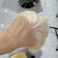 RONGDUOYI Platinum Blonde Wigs for women Long Wavy Blonde Synthetic Lace Front Wig with Glueless Natural Hairline Layered Long Blonde Hair Replacement Wigs for Daily Party Cosplay 18Inches