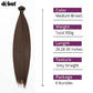 DÉBUT Long Straight Hair 6 Bundles High Temperature Fiber 300g for Full Head Synthetic Hair Weave Medium Brown 26 28 30 Inches