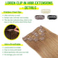 LORIEN Clip in Hair Extensions Real Human Hair, 18 Inch 100g, #27 Honey Blonde, Clip in 100% Brazilian Remy Human Hair Extensions 8pcs Per Set with 18 Clips Double Weft
