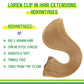 LORIEN Clip in Hair Extensions Real Human Hair, 18 Inch 100g, #27 Honey Blonde, Clip in 100% Brazilian Remy Human Hair Extensions 8pcs Per Set with 18 Clips Double Weft