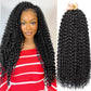 Passion Twist Hair 18 Inch 8 Packs Water Wave Crochet Hair For Black Women Passion Twists Braiding Hair Long Bohemian Spring Twist Hair Crochet Braids Synthetic Hair Extension (18inch, 1B)
