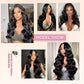 28 Inch Body Wave Lace Front Wigs Human Hair Pre Plucked 13x4 HD Transparent Lace Frontal Wigs Human Hair 180% Density Glueless Wigs Human Hair With Natural Black Hairline Baby Hair For Women
