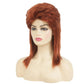 Swiking Orange Mullet Wig for Women Curly 70s 80s Rocker Shoulder Length Straight Natural Layered Hair Cosplay Synthetic Women Wigs(Orange)