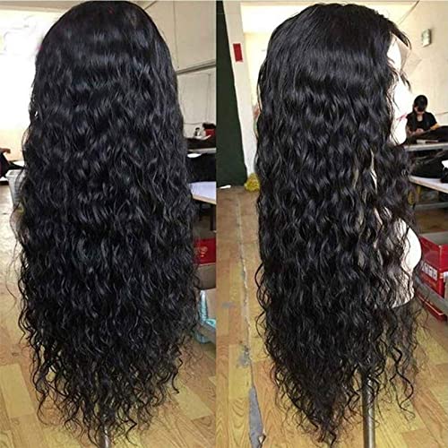 Long Curly Black Wig Hd Lace Front Wigs Human Hair,Body Wave Wig Human Hair Natural Wig Lace Closure Wig