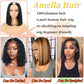 Amella Hair U Part Wig Human Hair Straight Bob Wigs For Black Women 10inch Brazilian Remy Hair Short Bob Human Hair Wigs Clip in U Part Wig Human Hair Extensions Natural Black Color