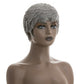 BingSing Short Grey Wigs for Back Women Pixie Cut Wigs Short Wigs for Black Women Short Grey Pixie Curly Hair Wig