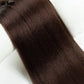 DÉBUT Long Straight Hair 6 Bundles High Temperature Fiber 300g for Full Head Synthetic Hair Weave Medium Brown 26 28 30 Inches