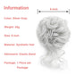 KETHBE Messy Bun Hair Piece Tousled Updo Hair Buns Extension Elastic Hair Band Hair Pieces Curly Hair Bun Scrunchie For Women (Silver Gray)