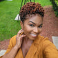 BeiSD Short Pixie Cuts Synthetic Wigs For Black Women Blonde Black 2 Tones Synthetic Wig Short Black Wigs With Blonde Bangs (9641-1B)