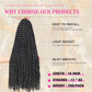 Passion Twist Hair 18 Inch 8 Packs Water Wave Crochet Hair For Black Women Passion Twists Braiding Hair Long Bohemian Spring Twist Hair Crochet Braids Synthetic Hair Extension (18inch, 1B)