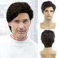 Baruisi Men Wigs Short Brown Wig Synthetic Heat Resistant Natural Halloween Cosplay Hair Wig