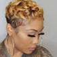 FCHW Hair Pixie Cut Wig Short Wigs For Black Women Short Curly Hair Wigs Natural Black Wigs Brazilian Remy real hair wig