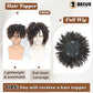 BECUS Dreadlock Hair Topper for Men Afro Synthetic Toupee with Bangs Short Braided Dreads Lock Wiggy Topper for Daily Wear Cosplay Halloween Party (Brown)