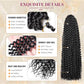 Passion Twist Hair 18 Inch 8 Packs Water Wave Crochet Hair For Black Women Passion Twists Braiding Hair Long Bohemian Spring Twist Hair Crochet Braids Synthetic Hair Extension (18inch, 1B)