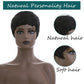 Short Pixie Cut Wigs for Black Women Short Natural Black Curly Wig With Bangs Synthetic Hair Pixie Wig for Women Pixie Cut Wigs Layered Hair Wig (Natural Black)