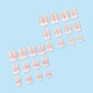 Short Square Press on Nails French Fake Nails Ombre Acrylic Nails Press on Full Cover Glossy False Nails Artificial Stick on Nail for Women Manicure Decoration 24PCS