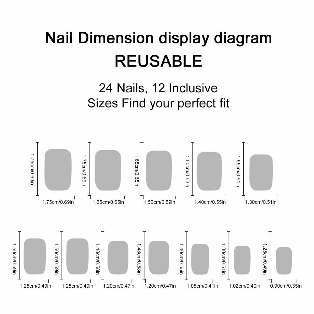 Short Square Press on Nails Fake Nails with Designs Glossy Purple Polka Dot Golden Star Pattern Acrylic Gel False Nail Kit Full Cover Reusable Artificial Stick on Nails for Women Manicure Decorations