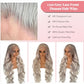 13x6 Body Wave Lace Front Wig Human Hair 180% Density Silver Grey Lace Front Wigs Human Hair with Baby Hair Pre Plucked Mini Knots HD Invisible Lace Frontal Glueless Wigs 32 Inch