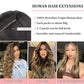 Clip in Hair Extensions Real Human Hair, Remy Human Hair Clip in Extensions Double Weft Seamless Clip ins Hair Extension for Women Balayage Natural Black Mixed Chestnut Brown 16 Inch 2.8oz/80g