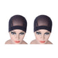 YANTAISIYU 2 PCS/Lot Black Mesh Cap Wig Cap for Making Wigs Stretchable Hairnets with Wide Elastic Band (Mesh Cap S)