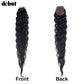 DÉBUT Wavy Long Synthetic Hair 6 Bundles with Easy Closure Body Wave High Temperature Fiber Hair Weave 7PCS 320g 1B Color