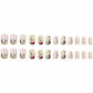 Spring Flower Press on Nails Short Square Fake Nails Glossy Pink Acrylic Nails Press on False Nails with Floral Designs Spring Summer Glue on Nails Short Stick on Nails for Women Nail Art Decor 24PCS