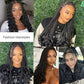 SUPERNOVA Knotless Braided Wigs With Curly End Synthetic Hair 13x7 Lace Front Box Braids Wig For Black Women Half Back Double Lace Square Braided Wig With Baby Hair 18 Inch