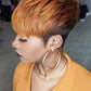 FCHW Short Ombre Hair Wigs Pixie Cut for Black Women Synthetic Straight Wig