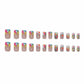 Medium Press on Nails Square Shape Fake Nails with Rainbow Dot Designs Ombre Nails Sweet Summer Glue on Nails Glossy Gradient Acrylic Nails Full Cover Reusable Stylish Stick on Nails for Women 24PCS