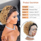 INSTASTYLE Ombre Blonde Pixie Cut Lace Front Wigs 6 inch Human Hair 13X1 Pixie Cut Short Curly Wigs HD Lace Front Wigs Plucked Pixie Curly Wigs for Black Women (6 Inch, 1B/27#)