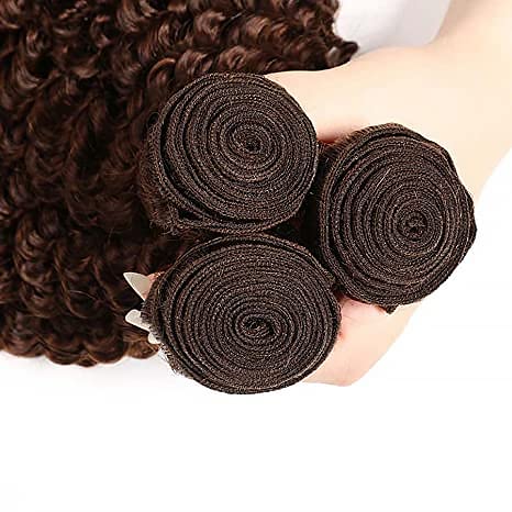 Color #4 Bundles Chocolate Brown Water Wave Human Hair Bundles 20 22 24 Inch Peruvian Color #4 Wet and Wavy Bundles Human Hair Dark Brown Bundles Hair Weave