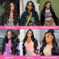 PIOGH 30 Inch 13x6 Body Wave Lace Front Wigs Human Hair Pre Plucked Glueless Wigs Human Hair 180% Density Brazilian Virgin Body Wave Lace Front Wig 13x6 HD Frontal Human Hair Lace Front Wigs for Women