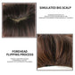 HUAISU Long Black Straight Hair Wig with Bangs Synthetic High Density Long Hair Wig for Women