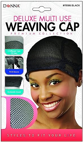 DONNA Weaving CAPS Closed Top Weaving Cap Wig Head Wig Caps for Women Hair Bonnet for Sleeping Hair Net, 1PC Black COLOR