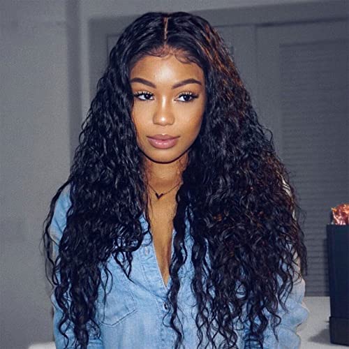 Long Curly Black Wig Hd Lace Front Wigs Human Hair,Body Wave Wig Human Hair Natural Wig Lace Closure Wig