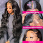 28 Inch Body Wave Lace Front Wigs Human Hair Pre Plucked 13x4 HD Transparent Lace Frontal Wigs Human Hair 180% Density Glueless Wigs Human Hair With Natural Black Hairline Baby Hair For Women