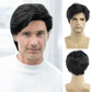 Baruisi Men Wigs Short Black Wig Synthetic Heat Resistant Natural Halloween Cosplay Hair Wig