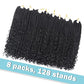 Goddess Bohemian Box Braids Crochet Hair - 14 Inch Curly Ends, 8 Packs Synthetic Braiding Hair Extensions for Black Women (14 Inch, 1B)