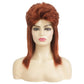Swiking Orange Mullet Wig for Women Curly 70s 80s Rocker Shoulder Length Straight Natural Layered Hair Cosplay Synthetic Women Wigs(Orange)