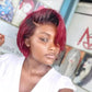 Usexy 1B99J Color Pixie Cut Lace Front Wigs Human Hair Pixie Wigs For Black Women Short Curly Bob Lace Front Wigs 13x4x1 Pixie Cut Lace Front Wigs Human Hair 150% Density Pre Plucked With Baby Hair