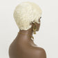 613 Blonde Pixie Cut Wig Short Wigs for Black Women Short Wavy Hair Replacement Blonde Pixie Synthetic Hair Curly Layered Wig With Bangs Short Cut Wigs for Black Women