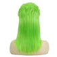 Swiking Lime Green Mullet Wigs for Women 80s Hair Natural Layered Shoulder Length Straight Rocker Cosplay Costume Wigs