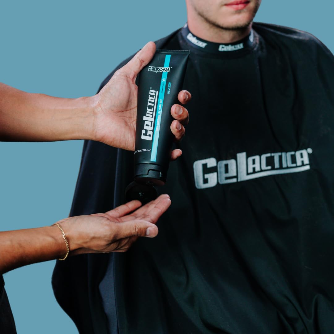 Gelactica Max Control Hair Gel for Men, Alcohol-Free, Strong Hold Styling Gel, Natural Extracts for Long-Lasting Hold and Shine, Slick Back Hair Style 8 oz